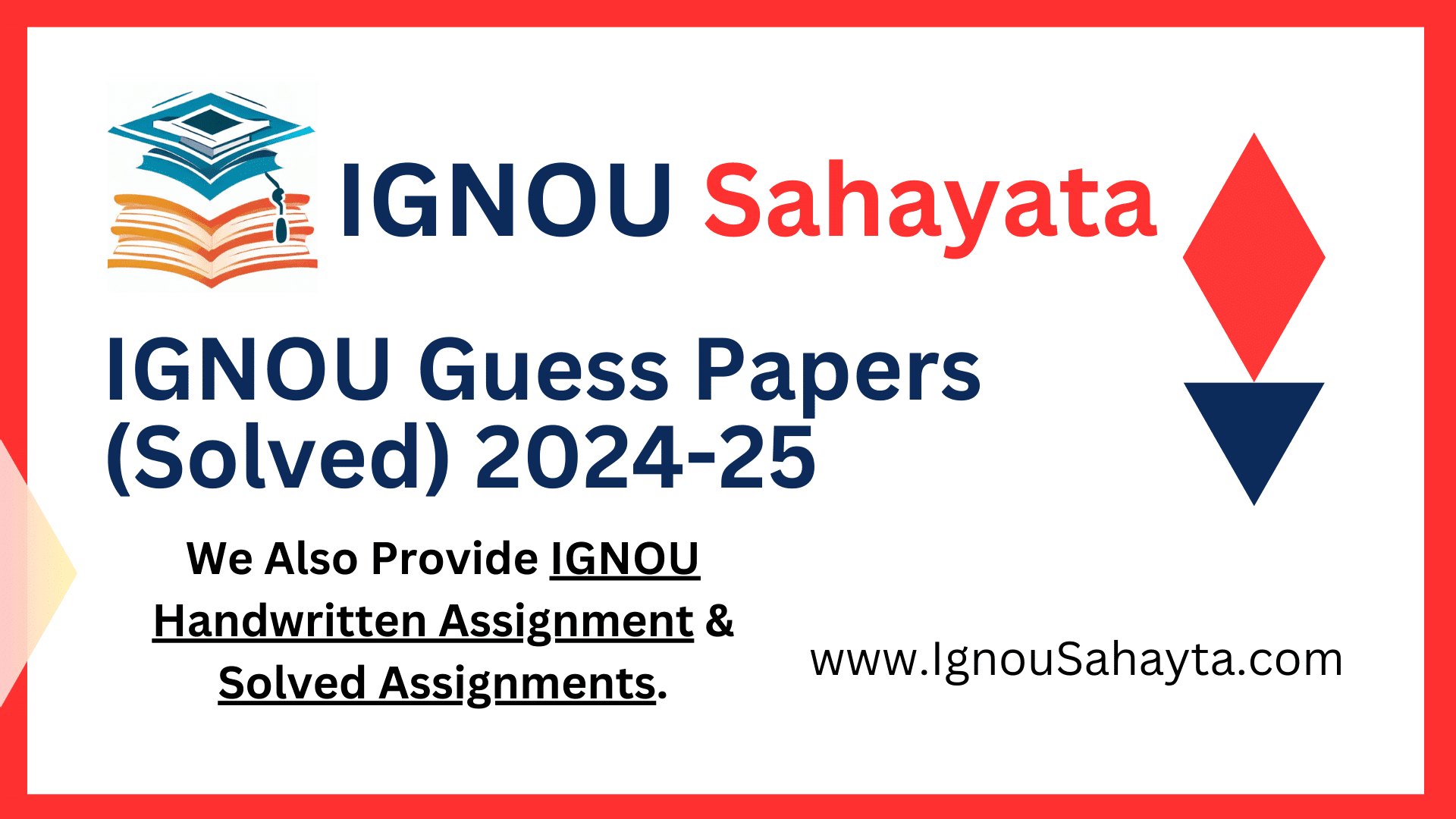 IGNOU Guess Papers (Solved) 2024-25