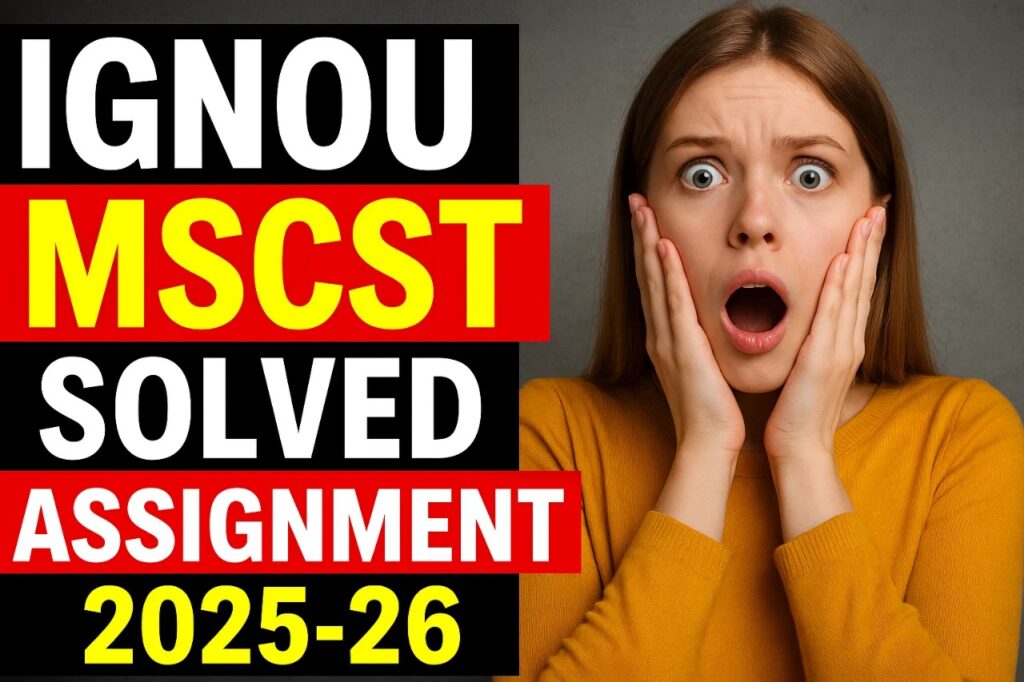 IGNOU MSCAST SOLVED ASSIGNMENT 2025-26 FREE