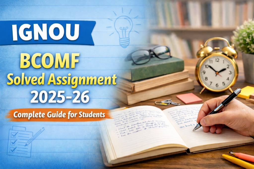 Ignou bcomf solved assignment 2025-26