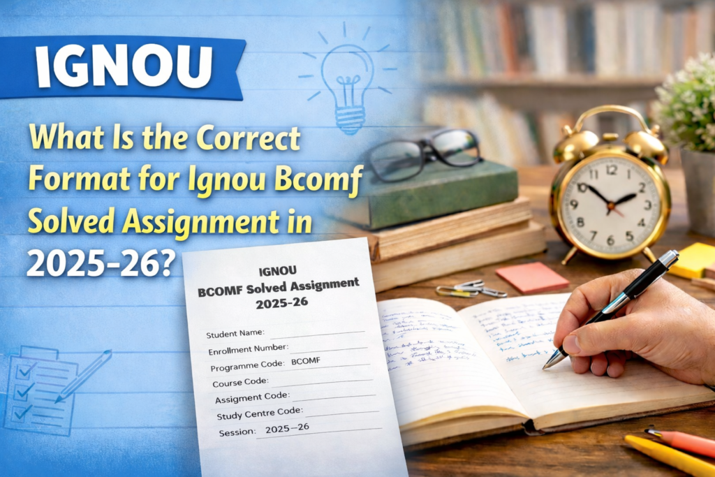 Ignou bcomf solved assignment 2025-26